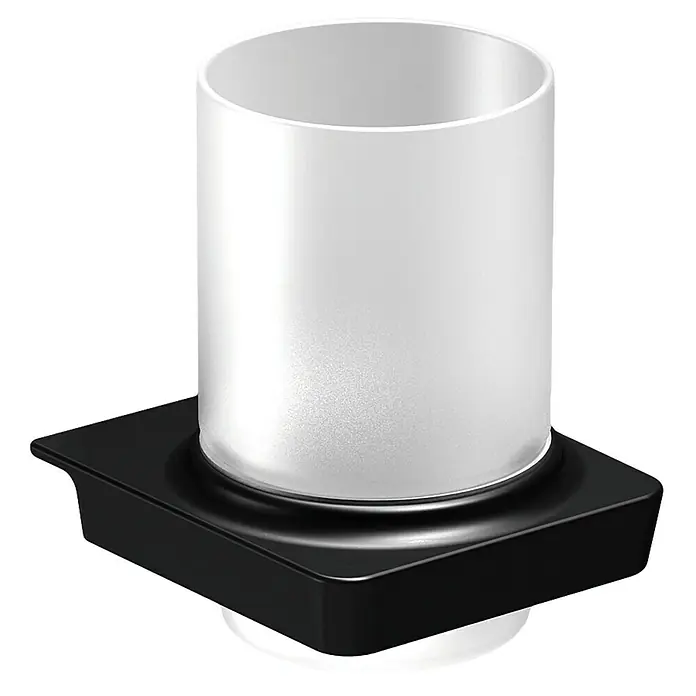 Creabath Soul Black Soporte para vaso - Cuadrado, Satinado