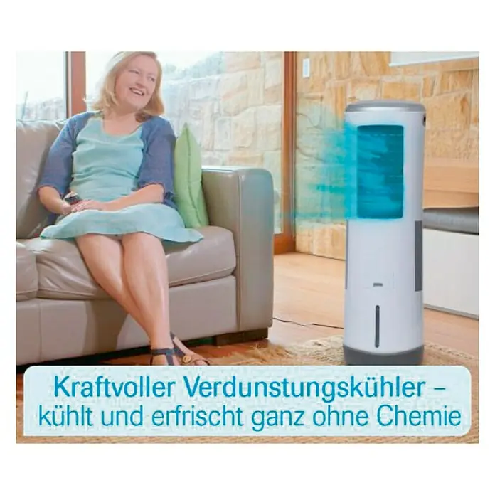 Luftkühler Instachill Livington - Weiß, Höhe: 90,8 cm, 85 W, Mit Fernbedienung