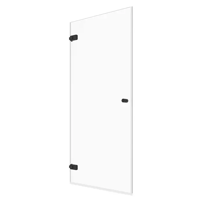 Camargue Air Duschtür B21 - 72,5 x 200 cm, Beschichtet, Stärke: 8 mm, Schwarz - Vorderansicht