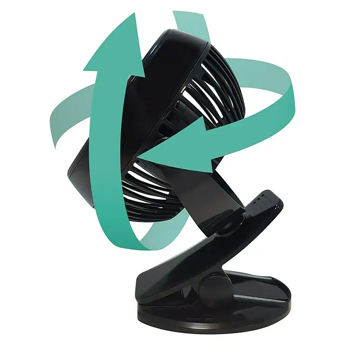 Starlyf Tischventilator Fast Fan - Schwarz, L x B x H: 9,6 x 15 x 18,5 cm, Akkubetrieben