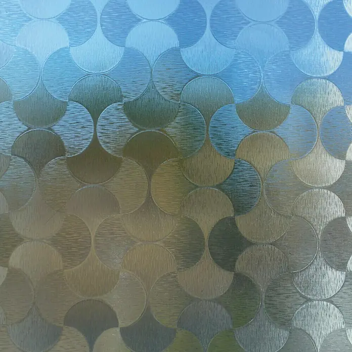 Vénilia Fensterfolie Vitrostatic Spirale - 1,5 m x 45 cm, Silber, Selbstklebend