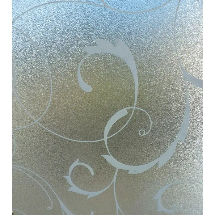 Vénilia Fensterfolie Vitrostatic Wirbel - 1,5 m x 45 cm, Silber, Selbstklebend