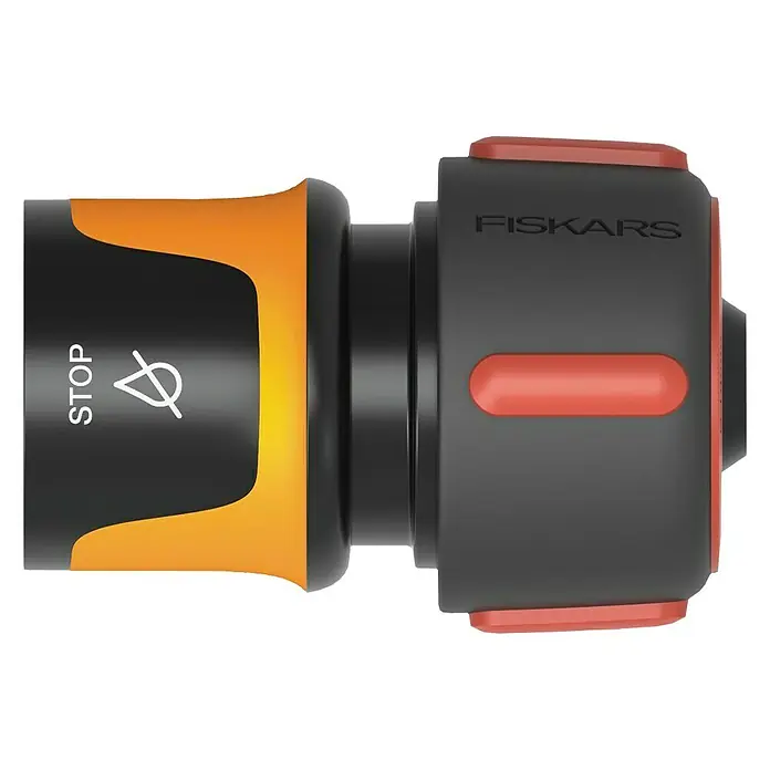 Fiskars Schlauchanschluss - ¾″, Mit Wasserstopp - Ansicht von oben