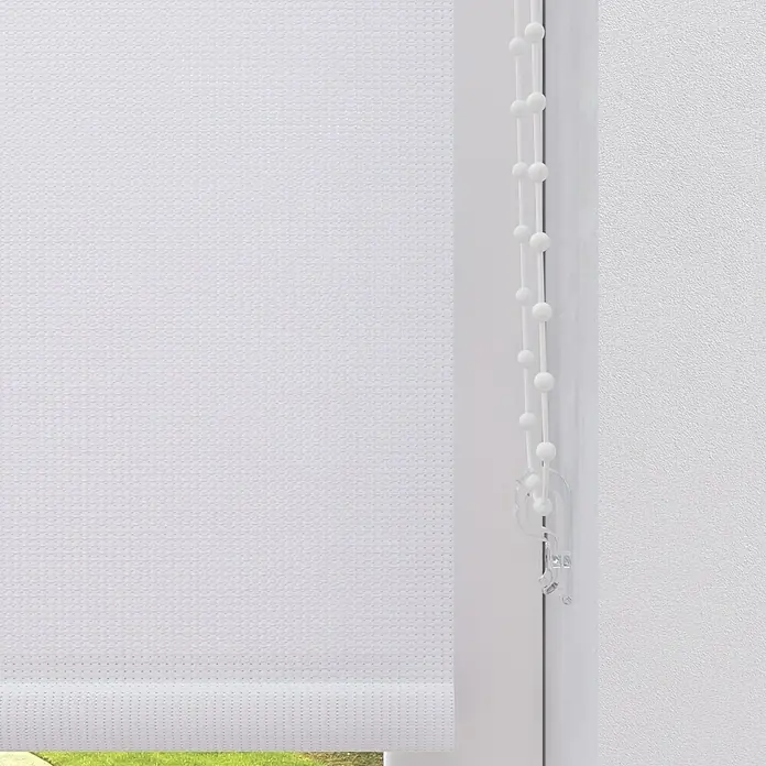 Rollo Screen - B x H: 210 x 190 cm, Weiß - Detailaufnahme