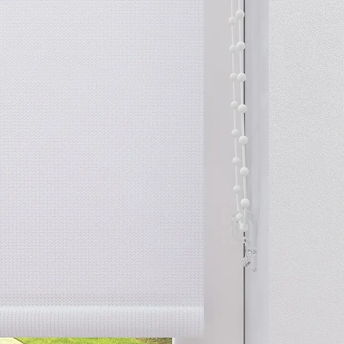Rollo Screen - B x H: 90 x 275 cm, Weiß - Detailaufnahme