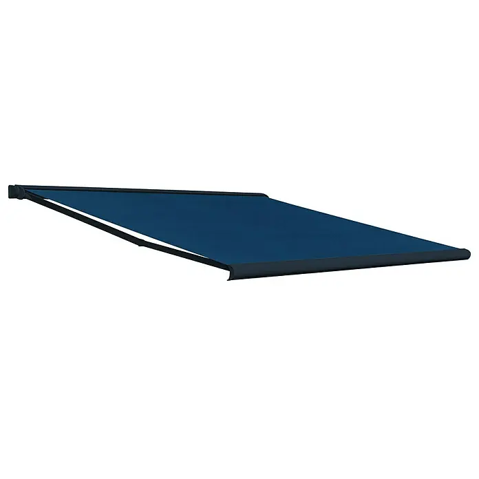 Deyo Limassol Vollkassettenmarkise - Blau, Farbe Gestell: Anthrazit, Breite: 3,5 m, Ausfall: 3 m