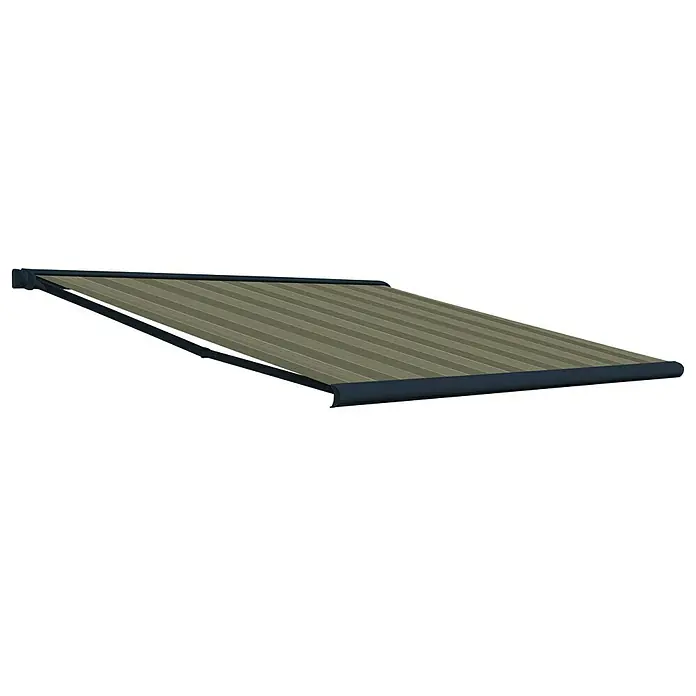 Deyo Limassol Vollkassettenmarkise - Grau meliert, Farbe Gestell: Anthrazit, Breite: 3,5 m, Ausfall: 3 m