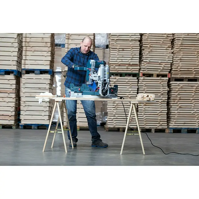 Astigarraga Holzklappbock Kipli - Tragkraft: 250 kg bei 2 Holzböcken, Höhe: 73,5 cm, Kiefer - Rechte Seitenansicht