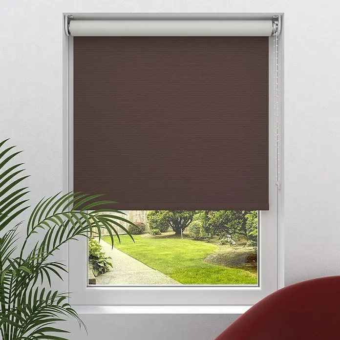Verdunkelungsrollo - B x H: 150 x 190 cm, Braun - Vorderansicht