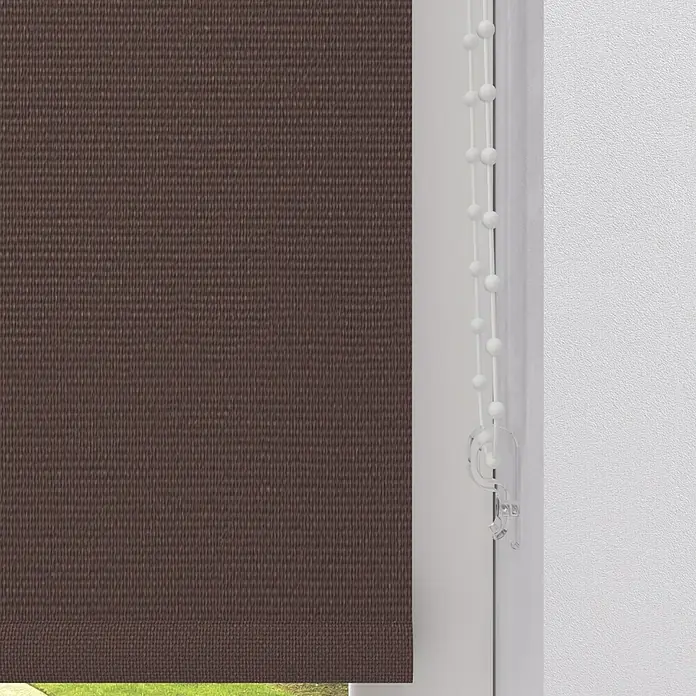 Verdunkelungsrollo - B x H: 90 x 190 cm, Braun - Rückansicht