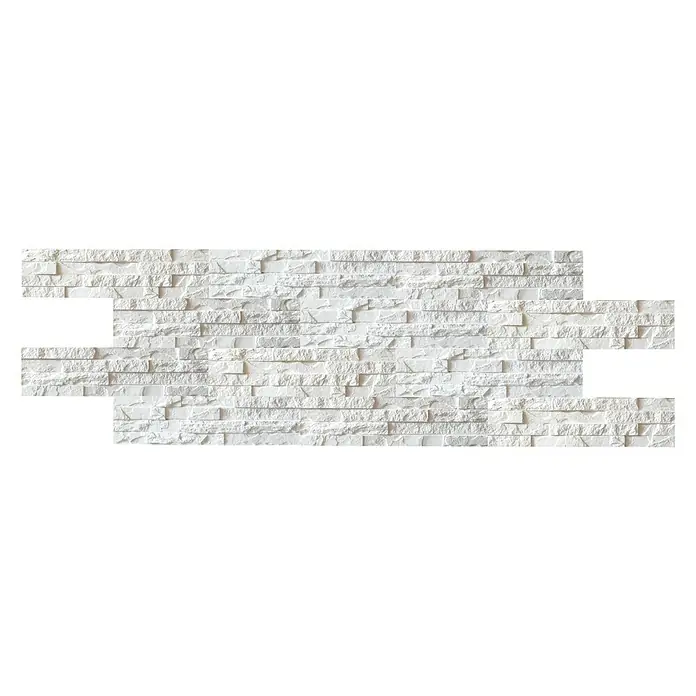 Verblendstein Purte Snow - 38,5 x 13 cm, Weiß, Steinoptik - Vorderansicht