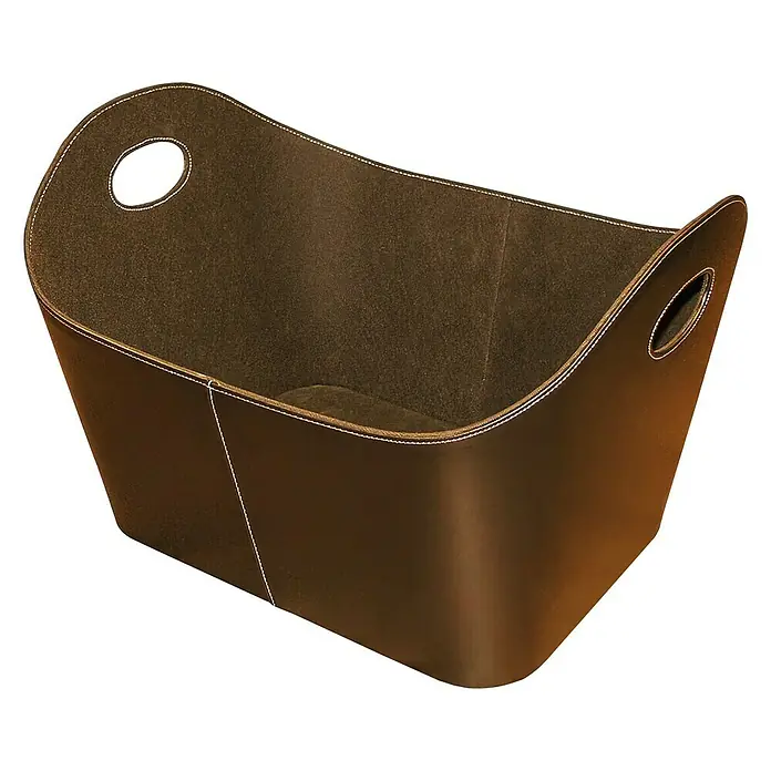 Lienbacher Allzweck-Korb - 55 x 40 x 35 cm, Kunstleder, Braun - Vorderansicht