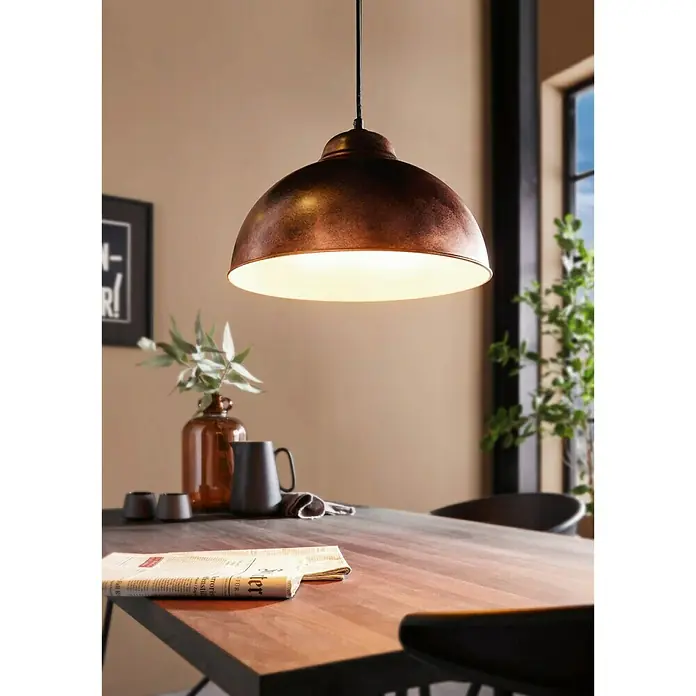 Eglo Pendelleuchte rund - Höhe: 110 cm, Kupfer