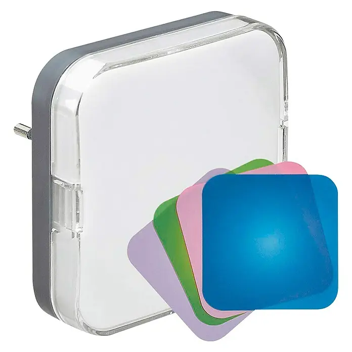 Legrand Luz de noche LED con sensor crepuscular - 0,4 W, Blanco, L x An x Al: 8,5 x 8,5 x 4,5 cm