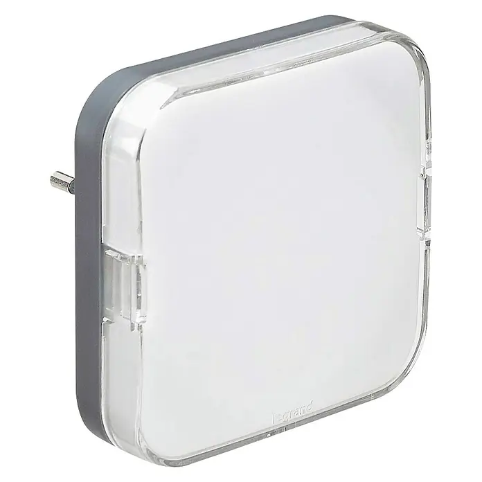 Legrand Luz de noche LED con sensor crepuscular - 0,4 W, Blanco, L x An x Al: 8,5 x 8,5 x 4,5 cm