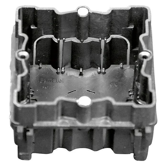 Famatel Caja de empotrar - x 1, Negro, 1 ud.