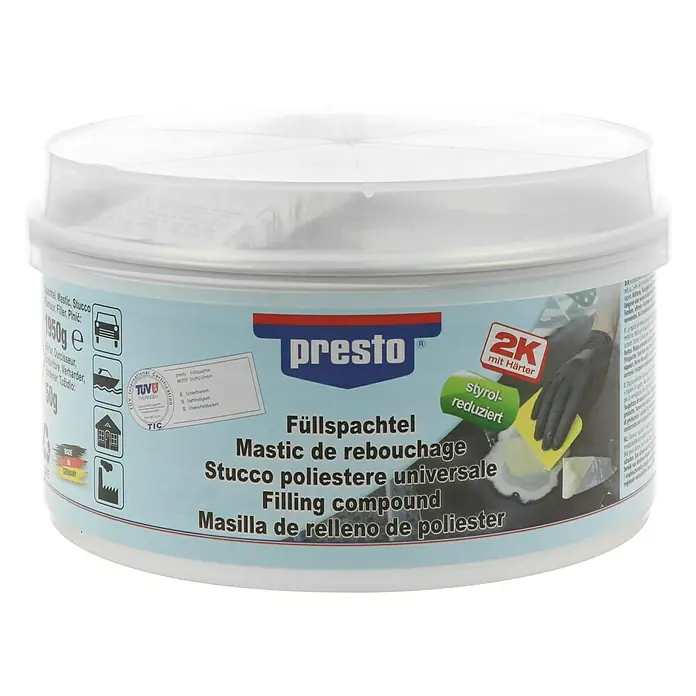 Presto Füllspachtel - 2 kg, Materialeignung: Metall - Vorderansicht