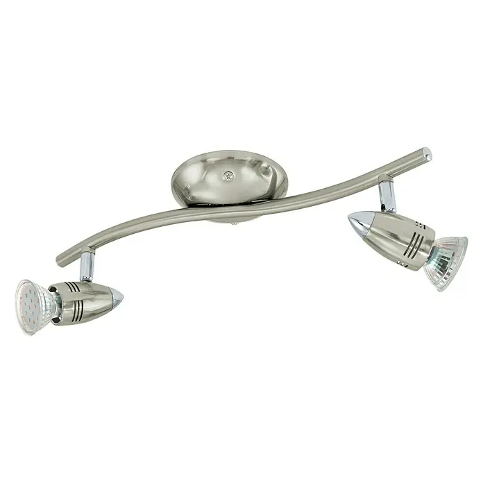 Eglo LED-Deckenstrahler MAGNUM-LED - 6 W, Nickel-matt/Chrom, Warmweiß, 2 Stk. - Vorderansicht