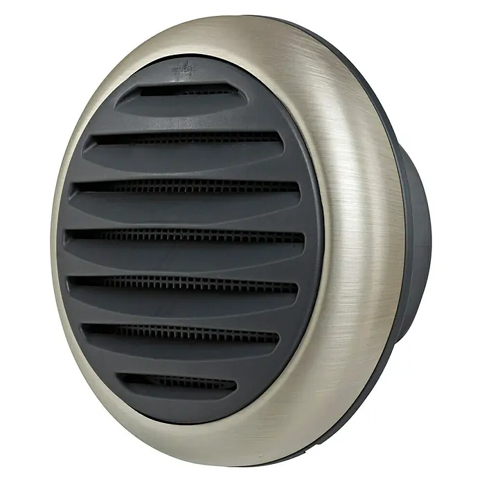 OptimAIRo Außengitter C-100 S - Durchmesser Anschlussstutzen: 100 mm, Magnetische Rückstauklappe, Anthrazit/Bronze - Rechte Seitenansicht