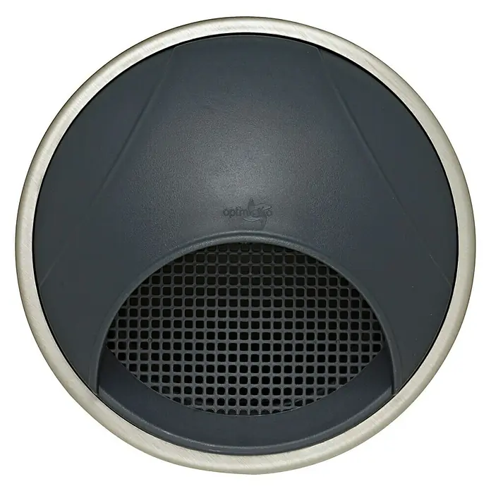 OptimAIRo Ablufthaube C-125 Gb - Durchmesser Anschlussstutzen: 125 mm, Abnehmbares Fliegennetz, Anthrazit/Bronze - Vorderansicht