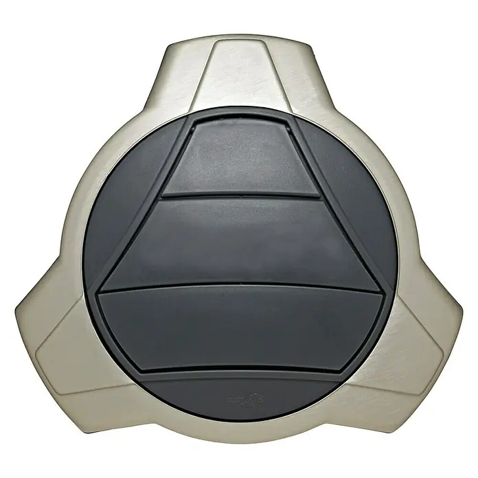 OptimAIRo Jalousieklappe T-125 F - Durchmesser Anschlussstutzen: 125 mm, Magnetische Rückstauklappe, Anthrazit/Bronze - Vorderansicht