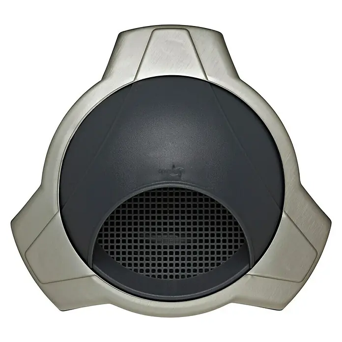 OptimAIRo Ablufthaube T-100 G - Durchmesser Anschlussstutzen: 100 mm, Magnetische Rückstauklappe, Anthrazit/Bronze - Vorderansicht