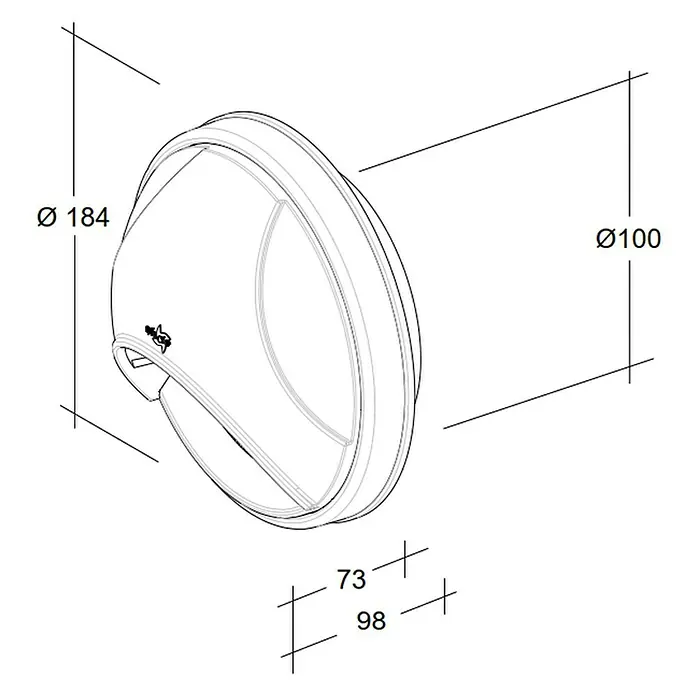 OptimAIRo Ablufthaube C-100 Gb - Durchmesser Anschlussstutzen: 100 mm, Abnehmbares Fliegennetz, Anthrazit/Bronze