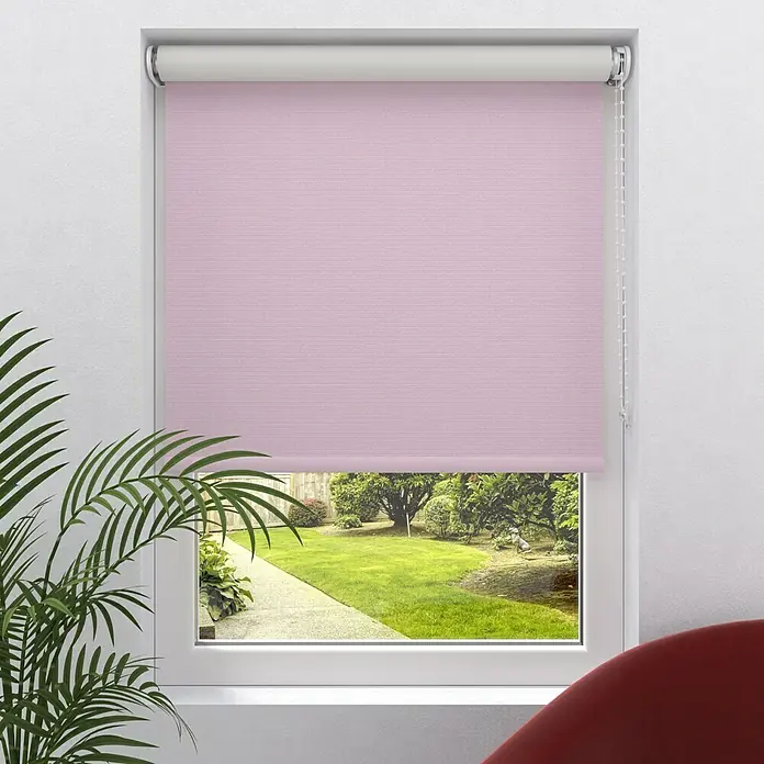 Verdunkelungsrollo - B x H: 90 x 275 cm, Rosa - Vorderansicht
