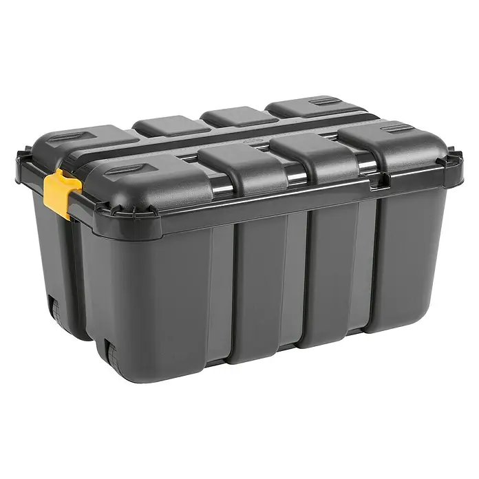 Aufbewahrungsbox - L x B x H: 79 x 52 x 42 cm, Kunststoff, Schwarz