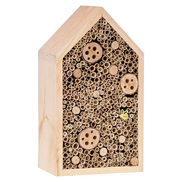 Dobar Insektenhotel - 18 x 10 x 32 mm, Holz, Natur - Rechte Seitenansicht