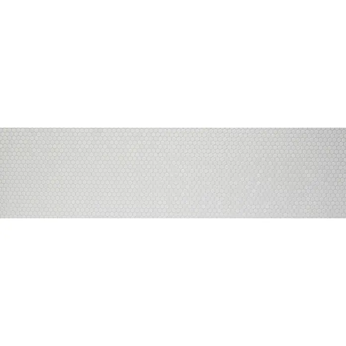 Mozaïektegel rond Uni 110N - 30,5 x 32 cm, Wit, Mat - Close-up