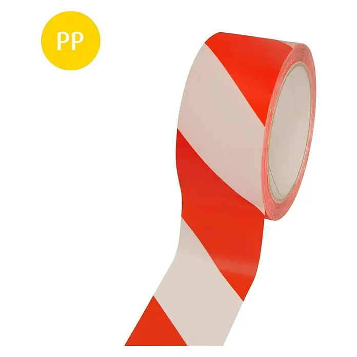 Stabilit Traka za označavanje - 66 m x 50 mm, Crveno-bijele boje - Pogled sprijeda