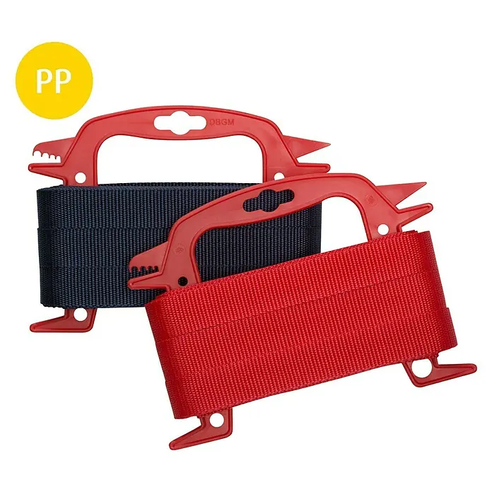 Stabilit Cinta de lona - Longitud de cable: 12 m, Carga soportada: 80 kg, Rojo/Azul - Vista frontal