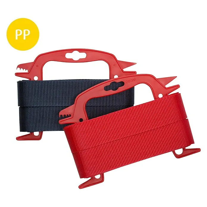Stabilit Cinta de lona - Longitud de cable: 8 m, Carga soportada: 125 kg, Rojo/Azul - Vista frontal