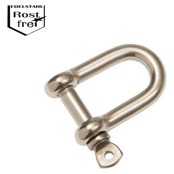 Grillete - Ø x L: 6 x 35 mm, Acero inoxidable, Carga soportada: 100 kg - Vista descendente