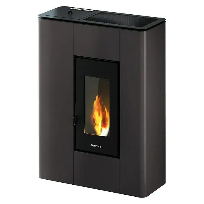 FreePoint Pelletofen Atrium - 5,2 kW, Raumheizvermögen: 67 - 125 m³, Anthrazit - Rechte Seitenansicht
