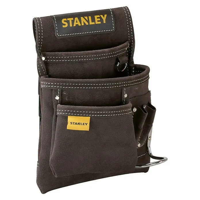 Stanley Werkzeug-Gürteltasche - 3 große Taschen, Büffelleder