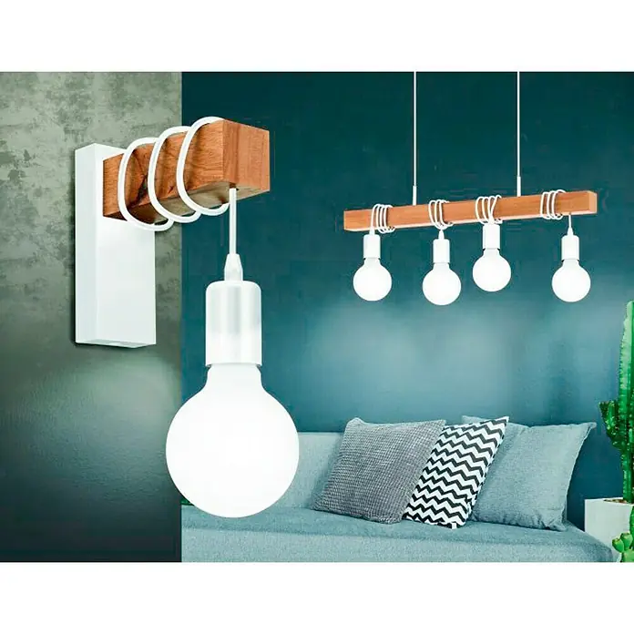 Eglo Townshend Lámpara colgante - 240 W, L x An x Al: 70 x 10,5 x 110 cm, Blanco, E27