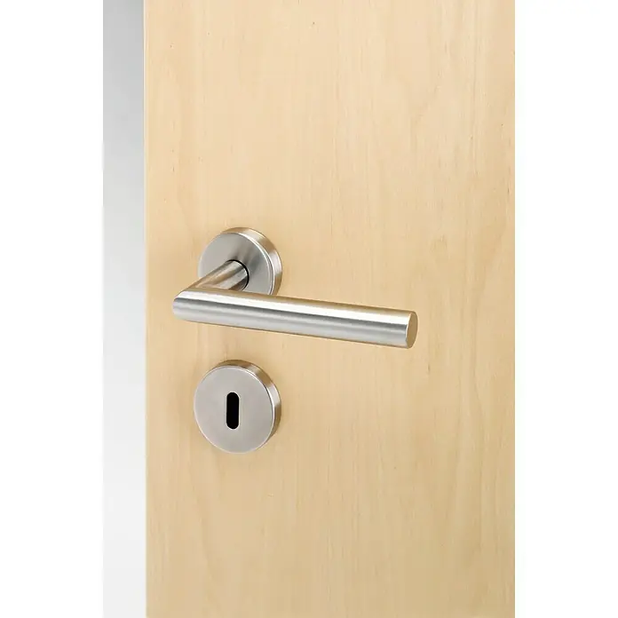 Diamond Doors Modern Zimmertürgarnitur L-Form BB - Edelstahl, Buntbart BB
