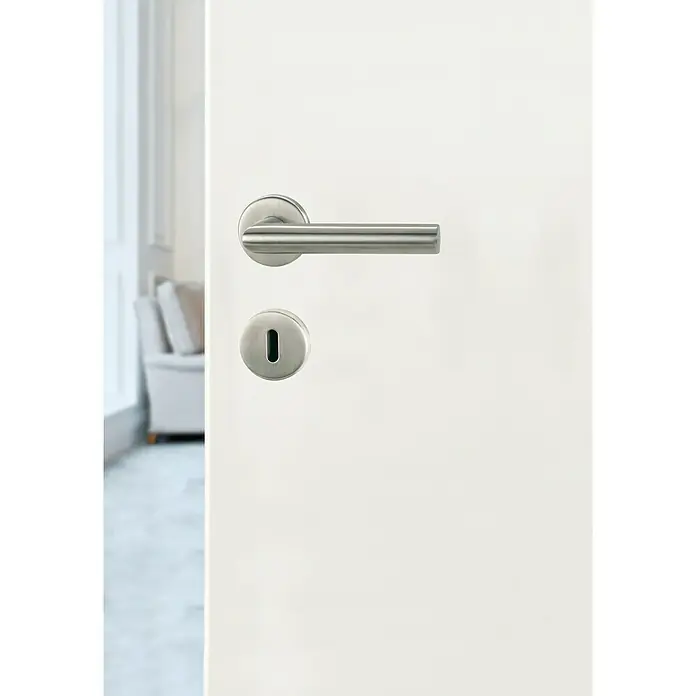 Diamond Doors Modern Zimmertürgarnitur L-Form BB - Edelstahl, Buntbart BB
