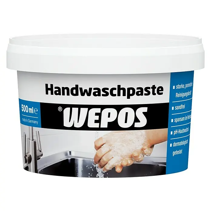 Wepos Handwaschpaste - 500 ml, Dose - Vorderansicht