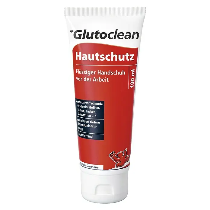 Glutoclean Hautschutz Flüssiger Handschuh vor der Arbeit - 100 ml, Tube - Vorderansicht
