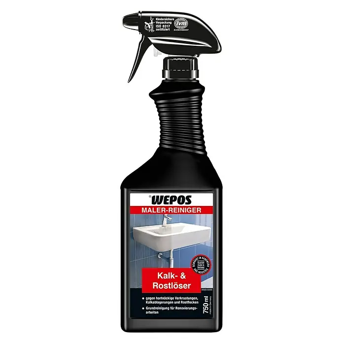 Wepos Maler-Reiniger Kalk- & Rostlöser - 750 ml, Sprühflasche - Vorderansicht