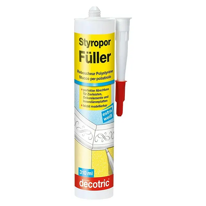 Decotric Styroporfüller - Weiß, 310 ml - Vorderansicht