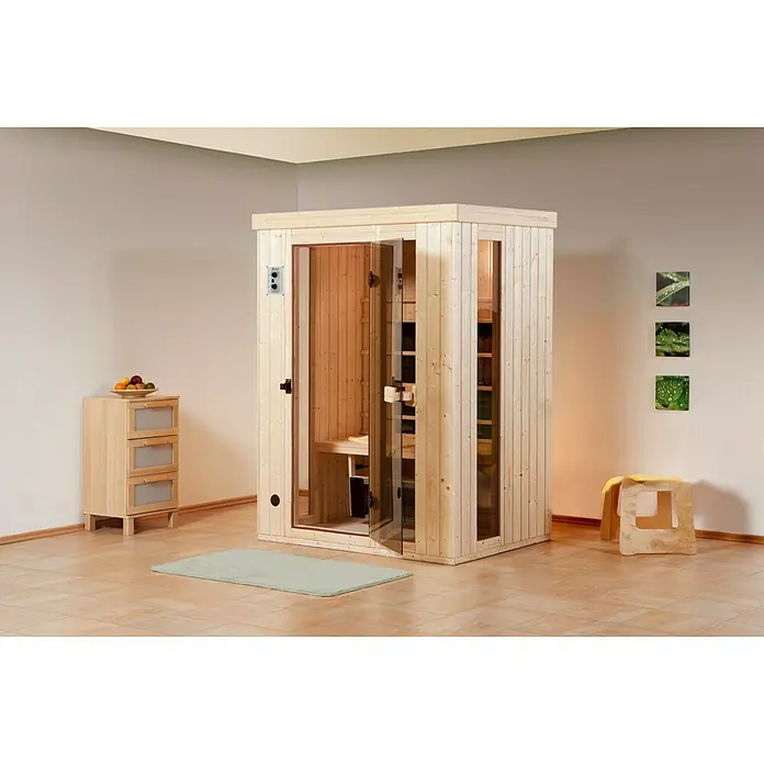 Finnwood Infrarotkabine Svea Trend 2 - 2.050 W, 5 Keramikstrahler, 99 x 137 x 190 cm - Stimmungsaufnahme