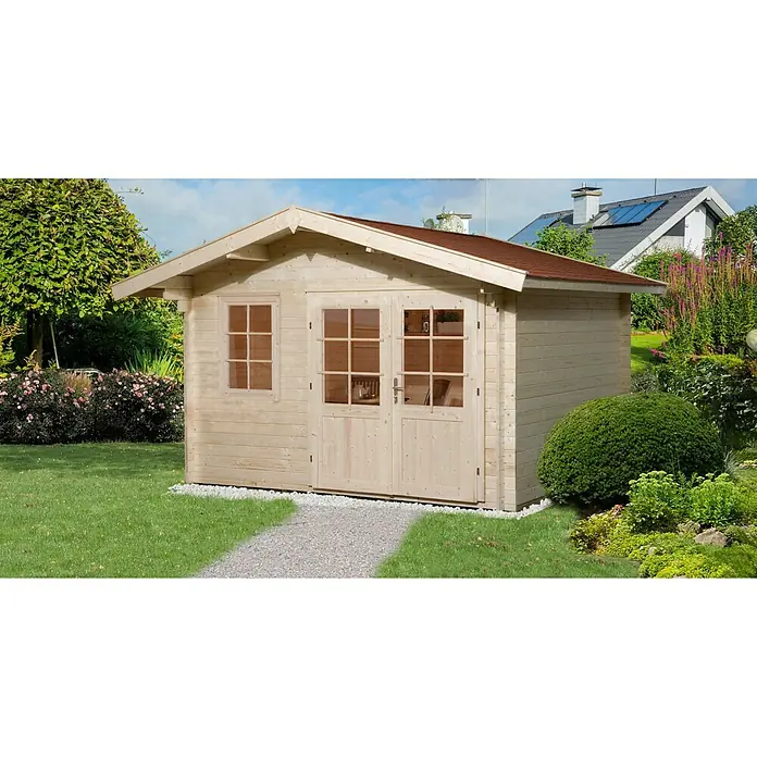 Finnwood Gartenhaus Jona 2 - B x T: 420 x 370 cm, Holz, Wandstärke: 28 mm - Stimmungsaufnahme