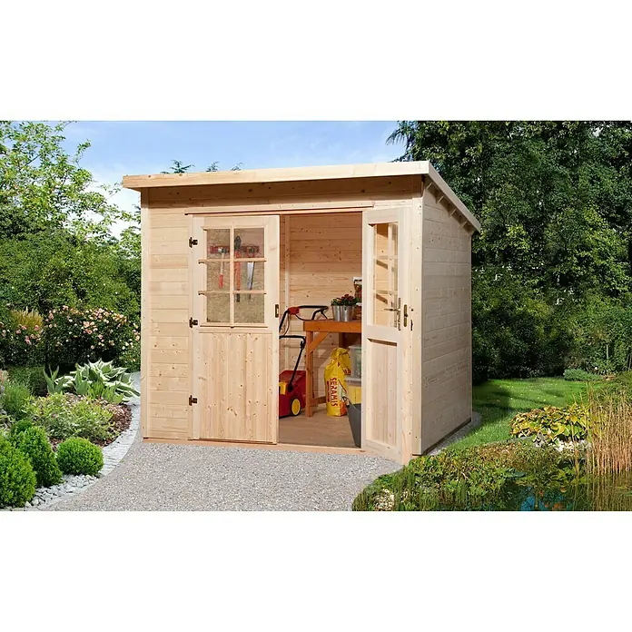 Finnwood Gartenhaus Jesper 1 - Holz, Wandstärke: 21 mm, Ohne Anbau - Stimmungsaufnahme