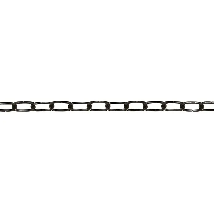 Stabilit Prstenasti lanac po metru - Promjer: 2 mm, Crne boje - Pogled sprijeda