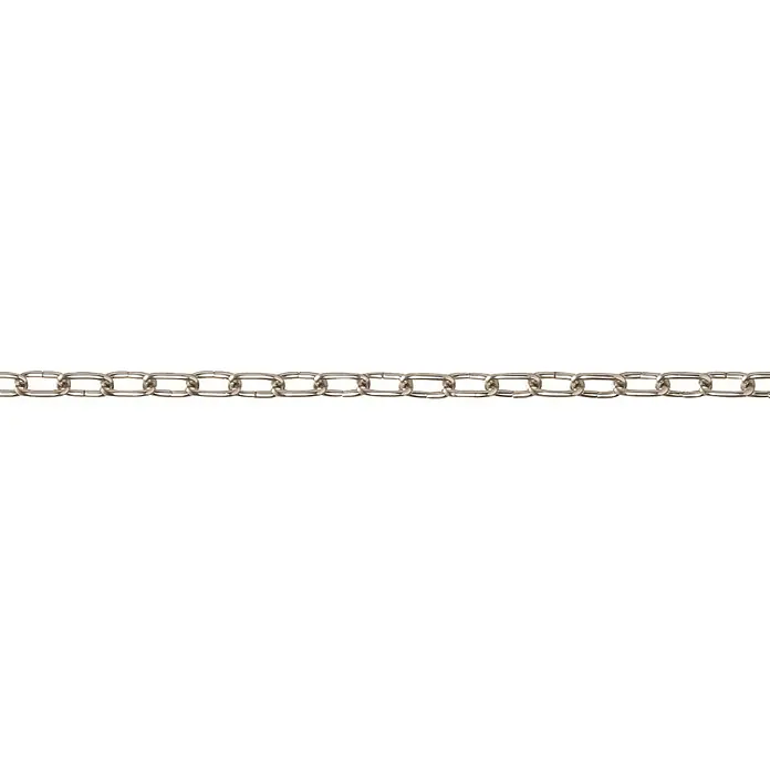 Stabilit Lanac za džepni sat po dužnom metru - 1,6 mm, Čelik, Poniklano - Pogled sprijeda