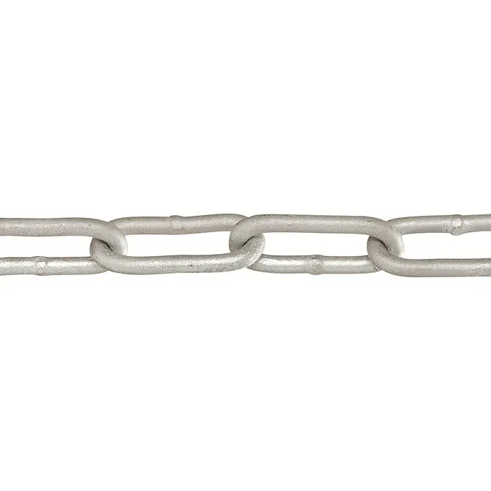 Stabilit Cadena de acero redondo a metros - 6 mm, Acero, Galvanizado al fuego, Forma de C - Vista frontal